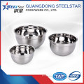 European design stainless steel soup bowl inner polishing outside satin